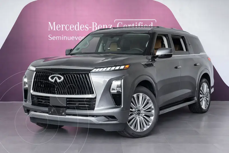 Foto Infiniti QX80 Sensory 7 Pasajeros usado (2025) color plateado precio $1,800,000