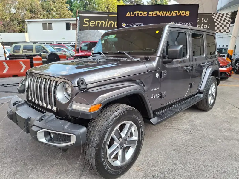 Foto Jeep Wrangler Unlimited Unlimited Sahara Mild-Hybrid Aut usado (2019) color Gris financiado en mensualidades(enganche $123,043 mensualidades desde $15,632)