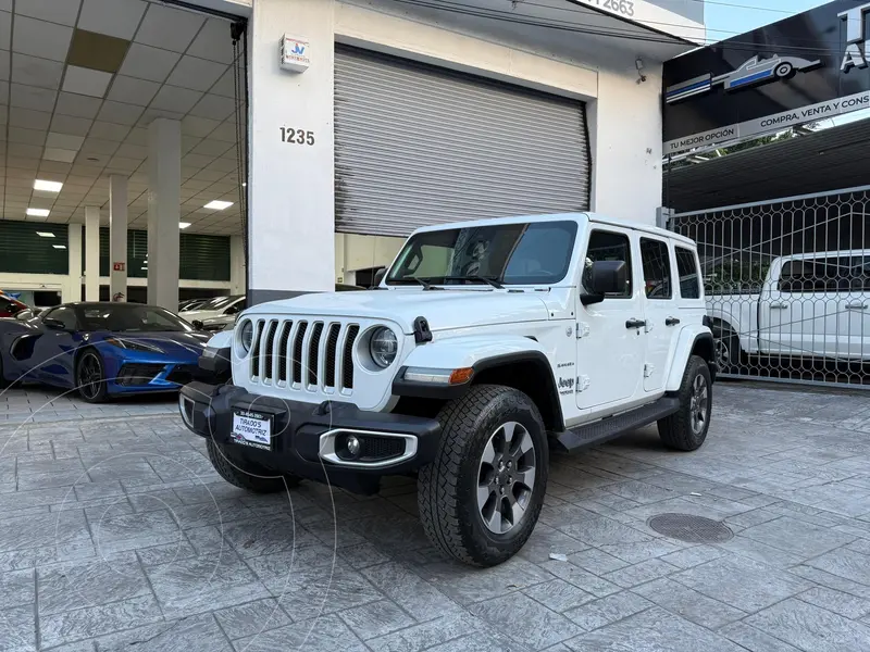 Foto Jeep Wrangler Unlimited Sahara usado (2021) color Blanco financiado en mensualidades(enganche $148,000 mensualidades desde $20,949)