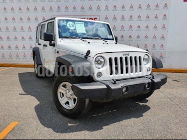 Jeep Wrangler Unlimited Sport 4x4 3.6L Aut usado (2018) color Blanco precio $510,000