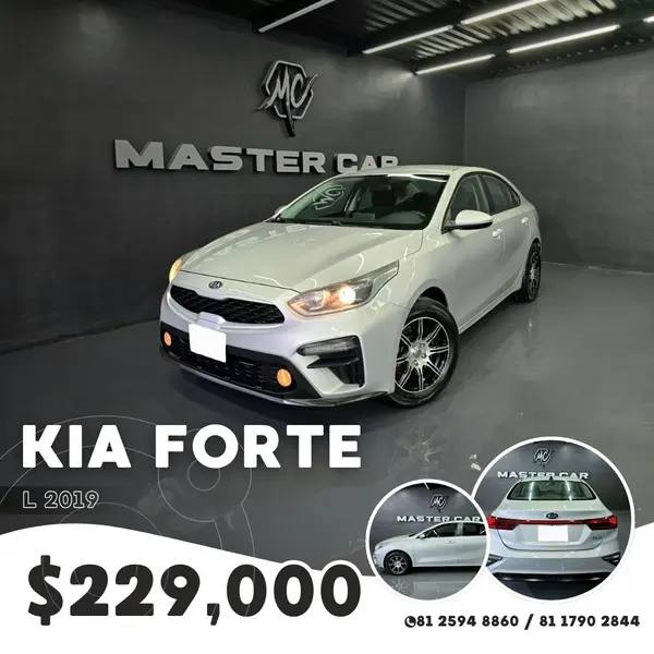 Foto Kia Forte Sedan L usado (2019) color plateado precio $229,000