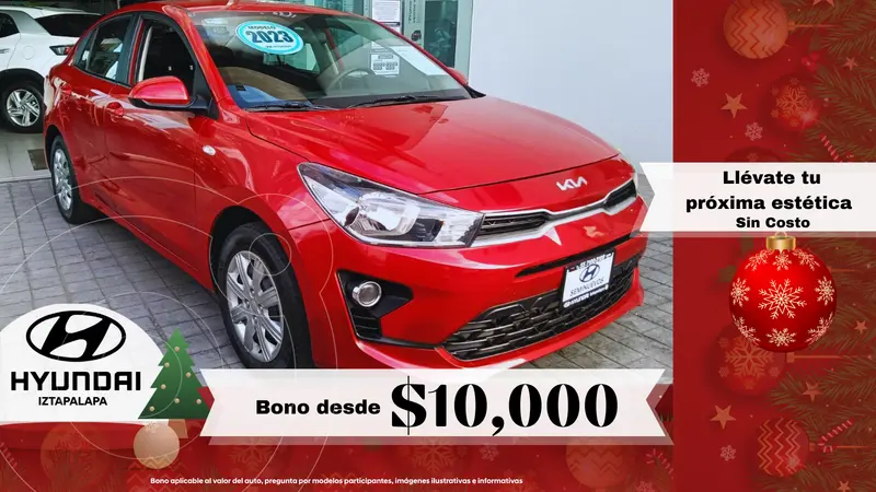 Foto Kia Rio Sedan L  Aut usado (2023) color Rojo financiado en mensualidades(enganche $91,918 mensualidades desde $3,867)