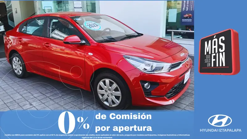 Foto Kia Rio Sedan L  Aut usado (2023) color Rojo financiado en mensualidades(enganche $94,844 mensualidades desde $3,991)