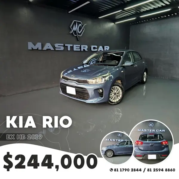 Foto Kia Rio Sedan EX Aut usado (2019) color Azul Acero precio $244,000
