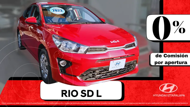 Foto Kia Rio Sedan L  Aut usado (2023) color Rojo precio $229,900