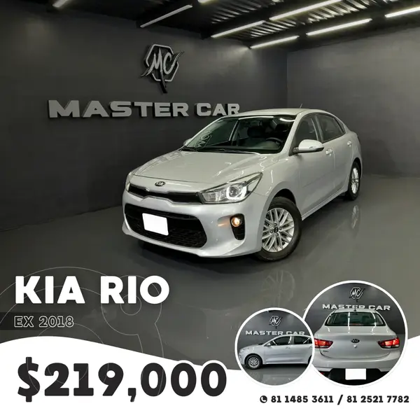 Foto Kia Rio Sedan EX usado (2018) color plateado precio $214,000