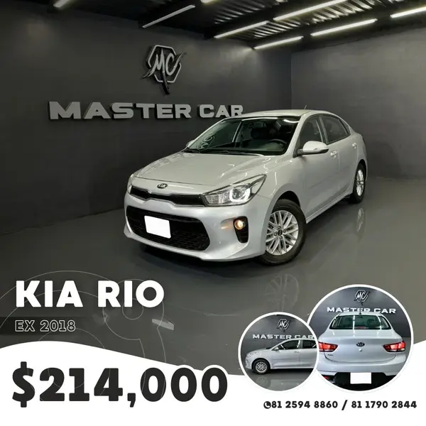 Foto Kia Rio Sedan EX usado (2018) color plateado precio $214,000