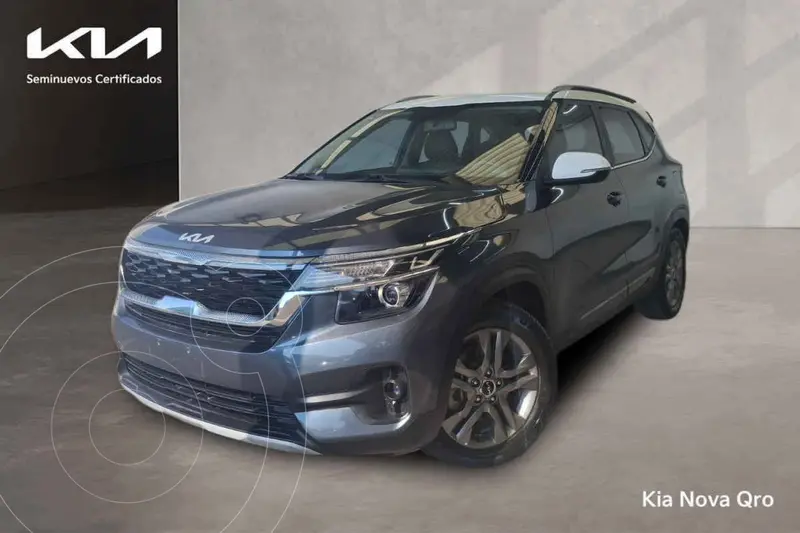 Foto Kia Seltos EX Pack usado (2023) color Gris financiado en mensualidades(enganche $104,912 mensualidades desde $9,006)