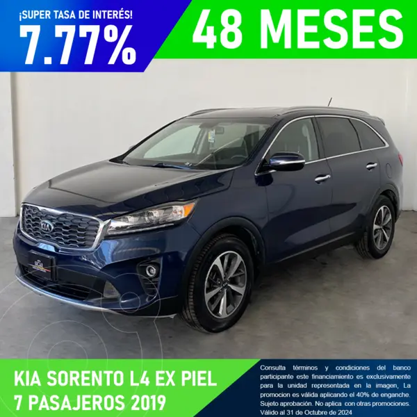 Foto Kia Sorento 2.4L EX usado (2019) color Azul precio $389,000