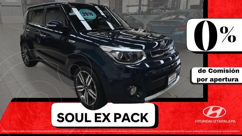 Foto Kia Soul EX Pack Aut usado (2019) color Azul financiado en mensualidades(enganche $110,728 mensualidades desde $4,659)