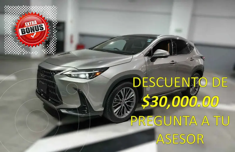 Foto Lexus NX Hybrid 350H Premium usado (2022) color Plata financiado en mensualidades(enganche $277,088 mensualidades desde $12,586)
