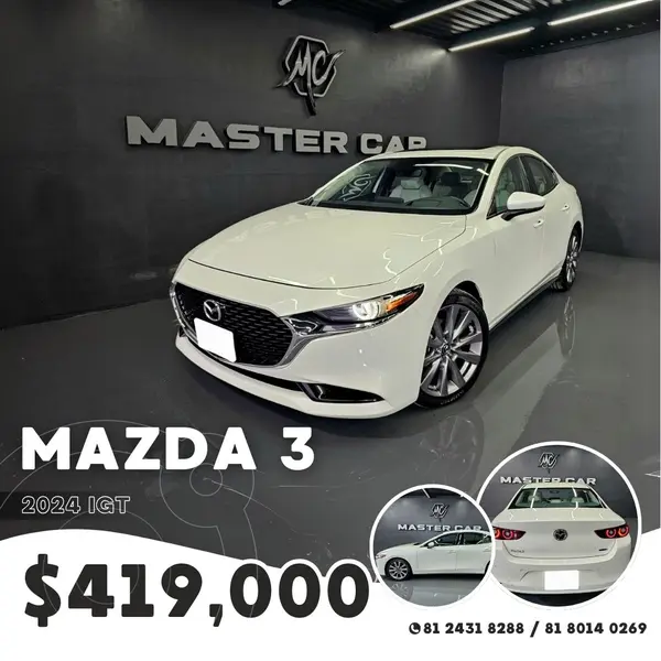 Foto Mazda 3 Sedan i Grand Touring Aut usado (2024) color Blanco precio $419,000