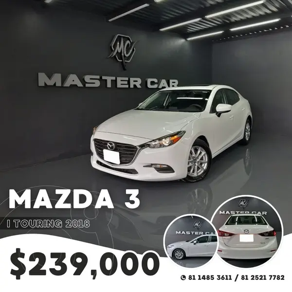 Foto Mazda 3 Sedan i Touring Aut usado (2018) color Blanco precio $239,000