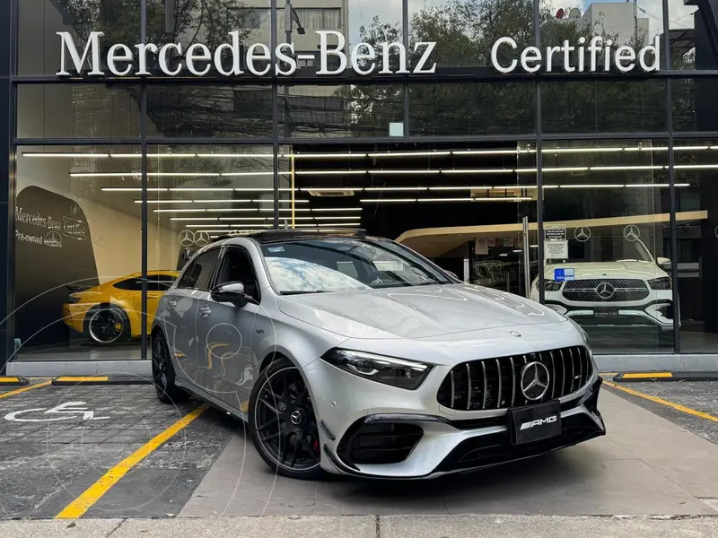 Foto Mercedes Clase A Hatchback AMG 45 S 4MATIC usado (2024) color plateado financiado en mensualidades(enganche $560,120 mensualidades desde $24,063)