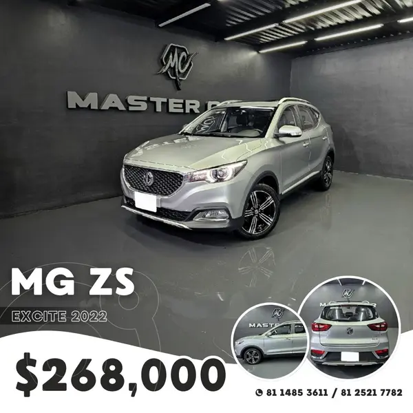Foto MG ZS Excite Aut usado (2022) color Gris precio $268,000
