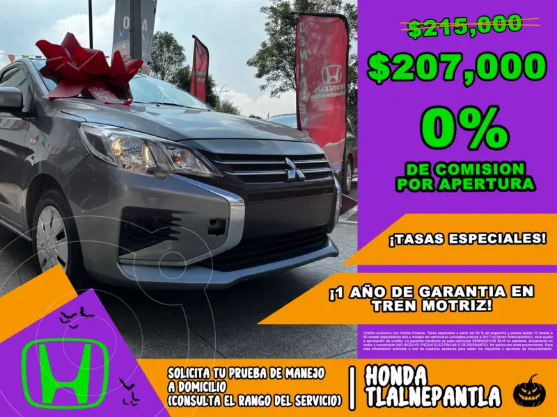 Foto Mitsubishi Mirage G4 GLX Aut usado (2023) color Gris financiado en mensualidades(enganche $86,526 mensualidades desde $3,641)