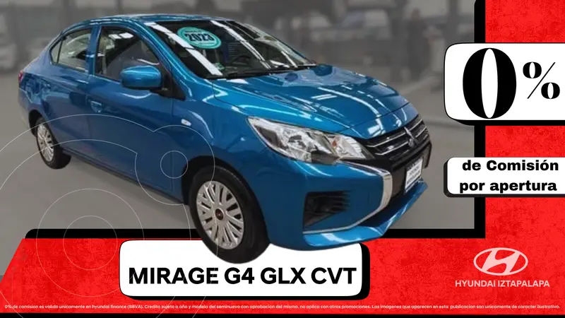 Foto Mitsubishi Mirage GLX CVT usado (2023) color Azul precio $204,900