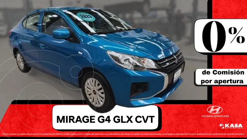 Foto Mitsubishi Mirage GLX CVT usado (2023) color Azul precio $209,000