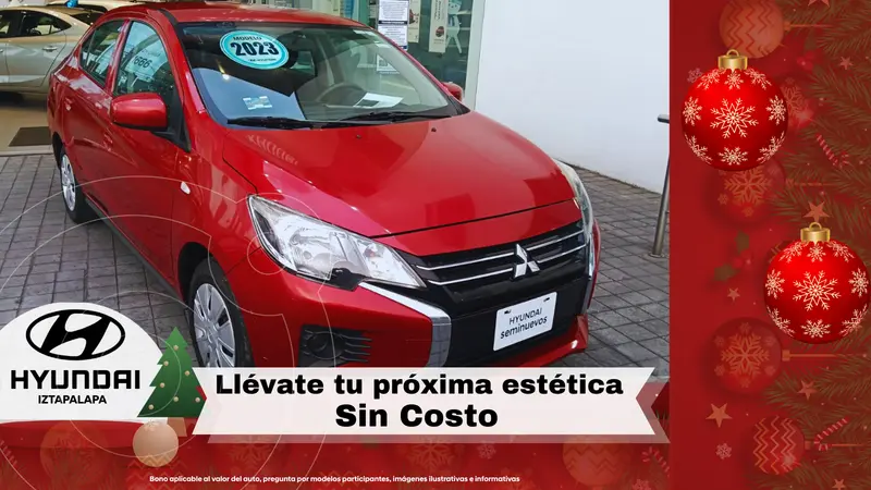 Foto Mitsubishi Mirage GLX CVT usado (2023) color Rojo financiado en mensualidades(enganche $94,217 mensualidades desde $3,964)