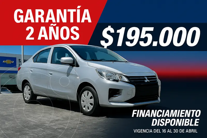 Foto Mitsubishi Mirage GLX CVT usado (2022) color plateado precio $195,000