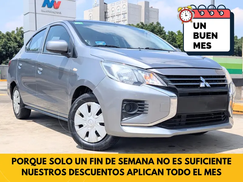 Foto Mitsubishi Mirage GLX CVT usado (2023) color Gris financiado en mensualidades(enganche $77,664 mensualidades desde $3,336)
