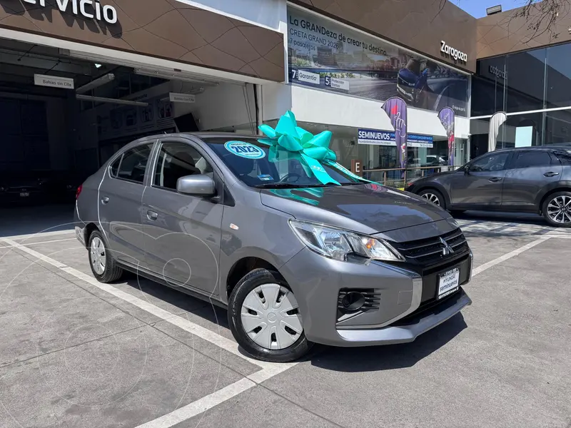 Foto Mitsubishi Mirage GLX CVT usado (2023) color Gris financiado en mensualidades(enganche $87,320 mensualidades desde $3,674)
