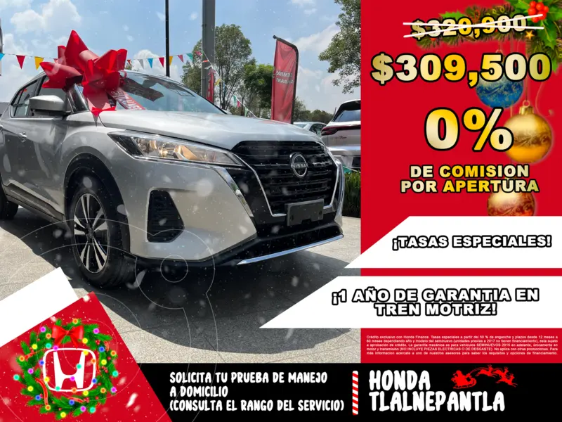 Foto Nissan Kicks Advance usado (2023) color plateado financiado en mensualidades(enganche $129,287 mensualidades desde $5,440)