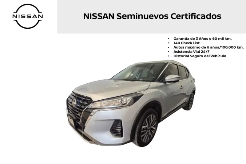 Foto Nissan Kicks Exclusive Aut usado (2022) color Plata precio $365,000