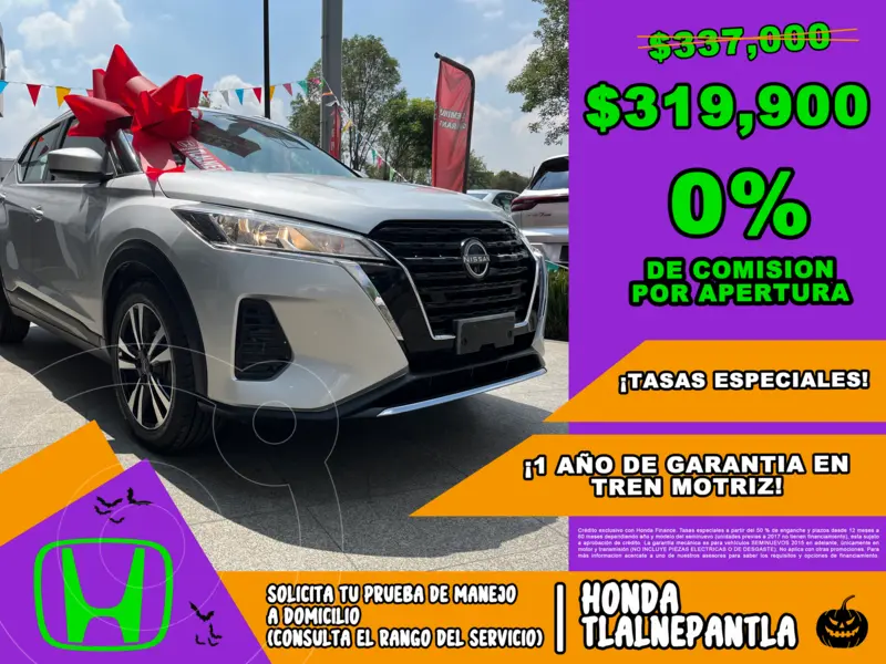 Foto Nissan Kicks Advance usado (2023) color plateado financiado en mensualidades(enganche $133,718 mensualidades desde $5,626)