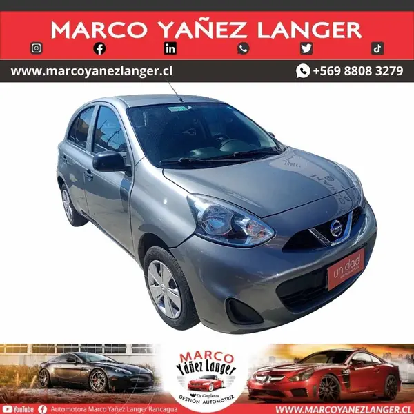 Foto Nissan March Sport II 1.6L Advance MT usado (2021) color Gris precio $8.390.000