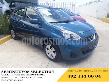 Nissan March 5p Sense L4/1.6 Aut usado (2018) color Azul precio $168,999