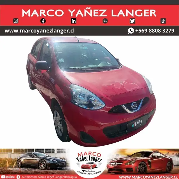 Foto Nissan March 1.6L Active usado (2018) color Rojo precio $7.590.000