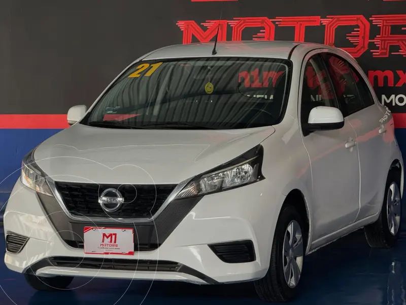 Foto Nissan March Sense usado (2021) color Blanco financiado en mensualidades(enganche $42,560)