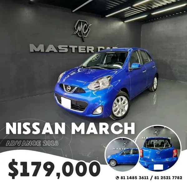 Foto Nissan March Advance usado (2018) color Azul precio $179,000