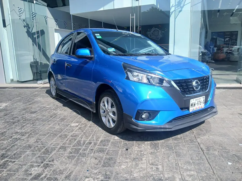 Foto Nissan March Advance usado (2021) color Azul financiado en mensualidades(enganche $96,140 mensualidades desde $4,045)