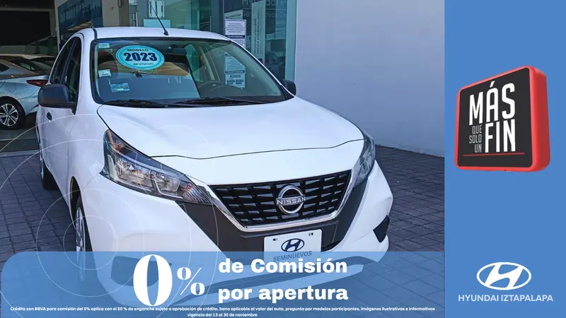 Foto Nissan March Sense Aut usado (2022) color Blanco financiado en mensualidades(enganche $111,522 mensualidades desde $4,692)