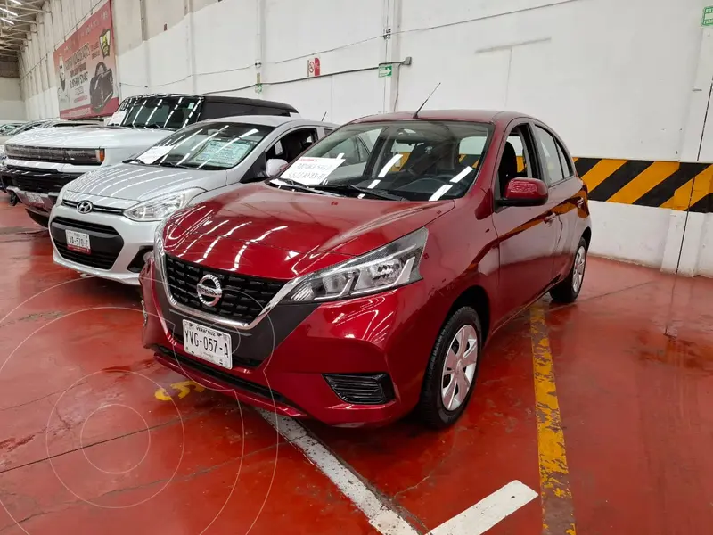 Foto Nissan March Sense usado (2021) color Rojo financiado en mensualidades(enganche $56,000 mensualidades desde $4,200)