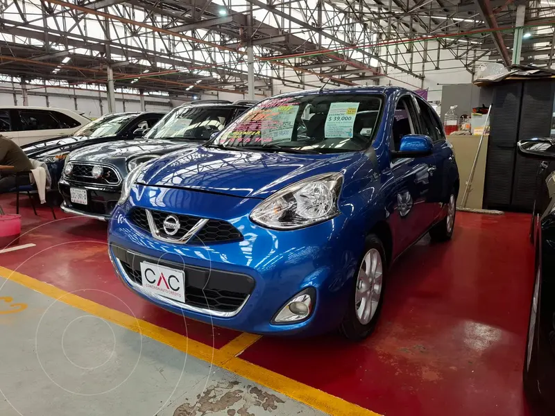Foto Nissan March Advance usado (2019) color Azul Electrico financiado en mensualidades(enganche $46,500 mensualidades desde $4,200)