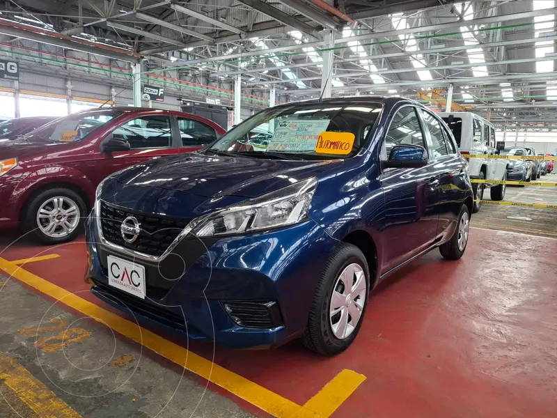 Foto Nissan March Advance usado (2021) color Azul Electrico financiado en mensualidades(enganche $60,000 mensualidades desde $6,999)