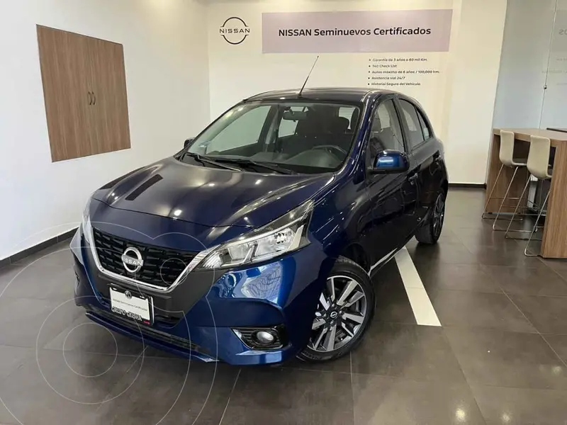 Foto Nissan March Exclusive usado (2023) color Azul financiado en mensualidades(enganche $59,400 mensualidades desde $5,860)