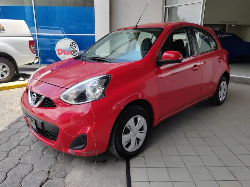 Foto Nissan March Sense usado (2019) color Rojo financiado en mensualidades(enganche $57,225 mensualidades desde $4,376)