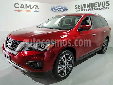 Nissan Pathfinder 5p Exclusive V6/3.5 Aut usado (2018) color Vino Tinto precio $519,900