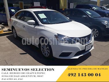 Nissan Sentra 4p Sense L4/1.8 Man usado (2017) color Blanco precio $195,000