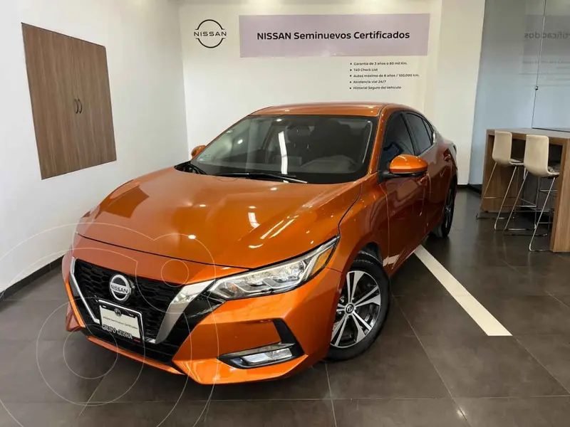 Foto Nissan Sentra Advance usado (2023) color Naranja financiado en mensualidades(enganche $81,400 mensualidades desde $8,030)