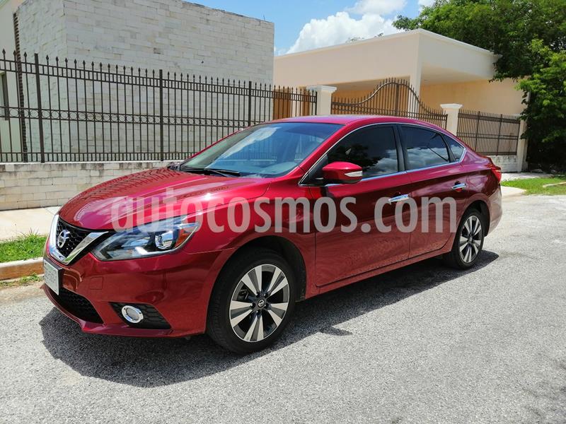 Nissan Sentra Exclusive NAVI Aut usado (2017) color Rojo Burdeos precio $199,000