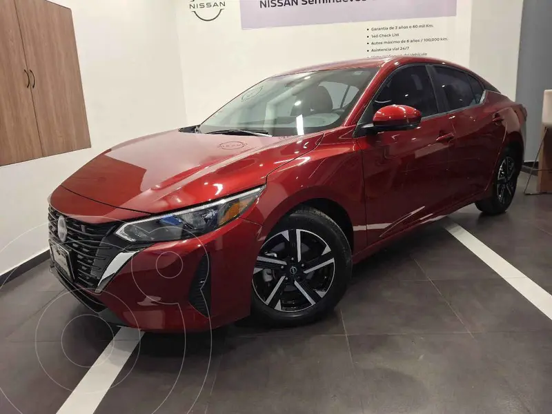 Foto Nissan Sentra Advance Aut usado (2024) color Rojo financiado en mensualidades(enganche $96,360 mensualidades desde $9,506)