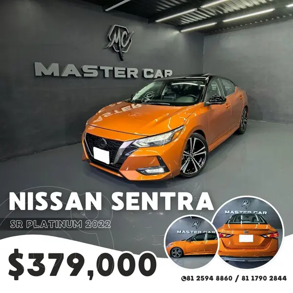 Foto Nissan Sentra SR Platinum Aut usado (2022) color Naranja precio $379,000