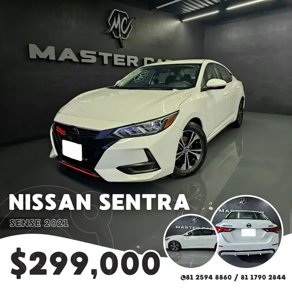 Foto Nissan Sentra Sense Aut usado (2021) color Blanco precio $299,000