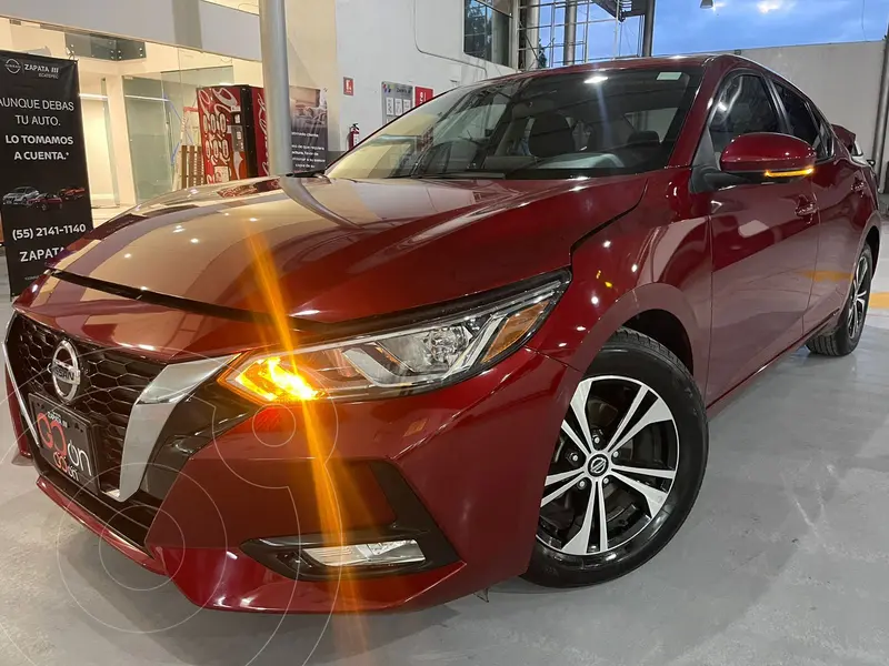 Foto Nissan Sentra Advance usado (2021) color Rojo financiado en mensualidades(enganche $92,500 mensualidades desde $5,365)