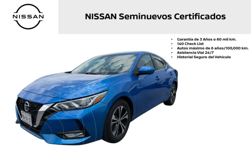 Foto Nissan Sentra Advance Aut usado (2021) color Azul precio $298,000